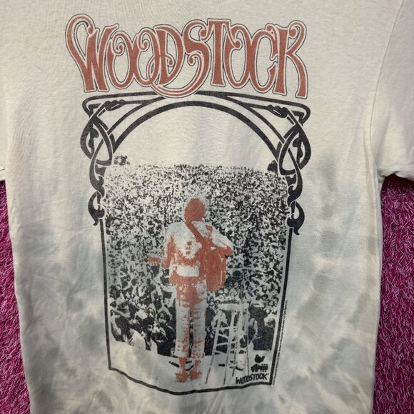 Woodstock Crowd Pleasing Playing Split dye Tee size small - Picture 2 of 5